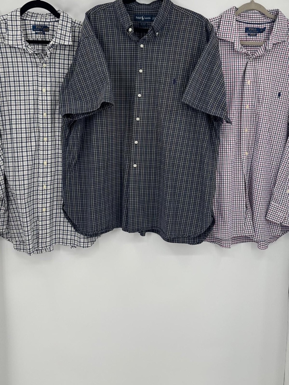 Ralph Lauren Classic Fit Performance Plaid Cotton Button Down Shirt Set Size 2XB